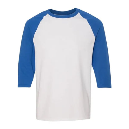 Gildan 100% Cotton Raglan Three Quarter Sleeve T Shirt