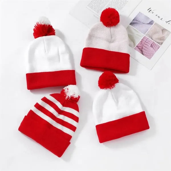 Two Tone Rib Knit Beanies