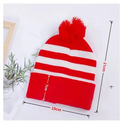Two Tone Rib Knit Beanies