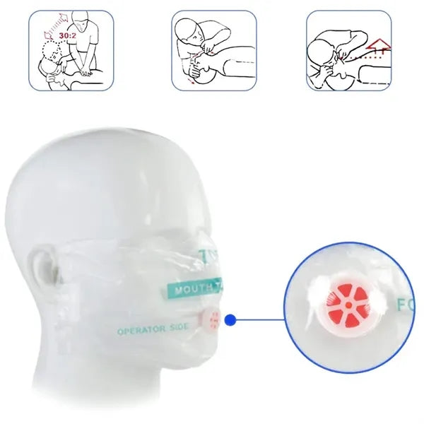 CPR Face Shield Disposable Emergency Kit Mask Keychain