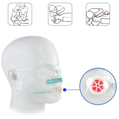 CPR Face Shield Disposable Emergency Kit Mask Keychain