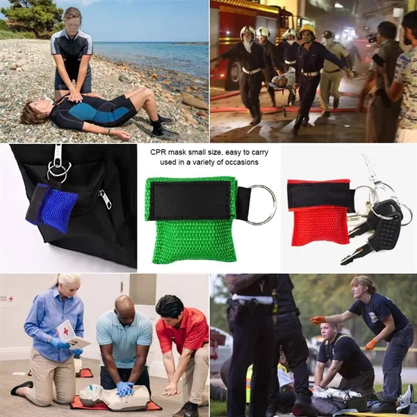 CPR Face Shield Disposable Emergency Kit Mask Keychain
