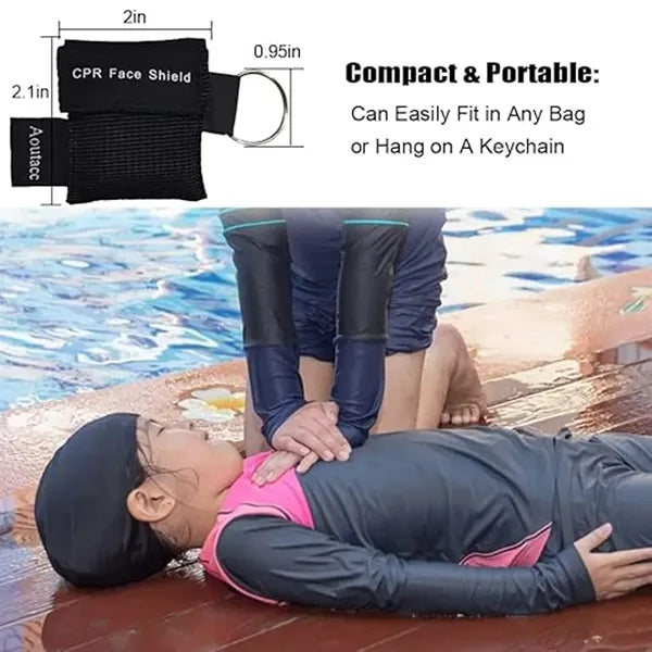 CPR Face Shield Disposable Emergency Kit Mask Keychain