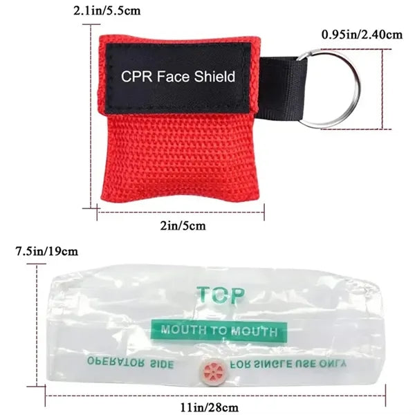 CPR Face Shield Disposable Emergency Kit Mask Keychain