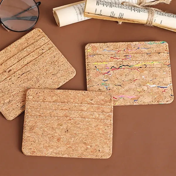 Eco-Friendly Cork Slim Minimalist Pocket Card Holder Case