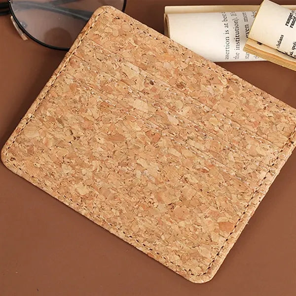 Eco-Friendly Cork Slim Minimalist Pocket Card Holder Case