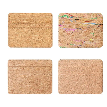 Eco-Friendly Cork Slim Minimalist Pocket Card Holder Case