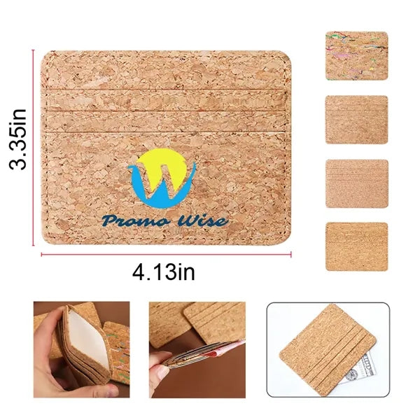 Eco-Friendly Cork Slim Minimalist Pocket Card Holder Case