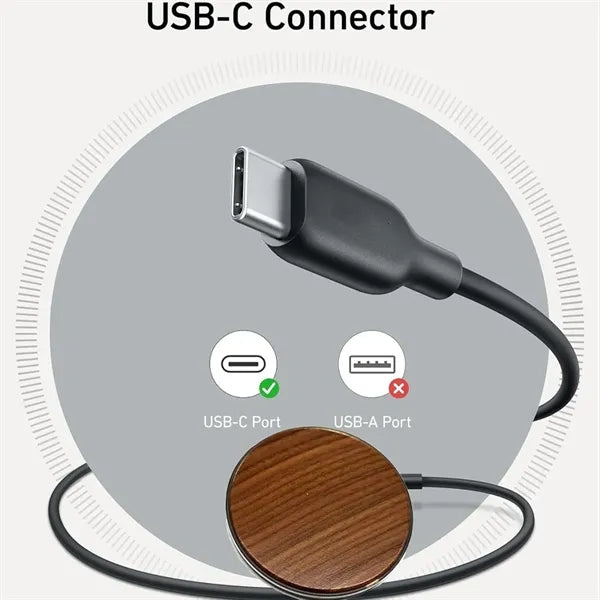 15W Slim Wooden QI Wireless Fast Charging Pad Laser Custom
