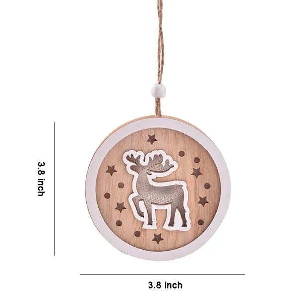 Wooden Light Up Christmas Ornaments