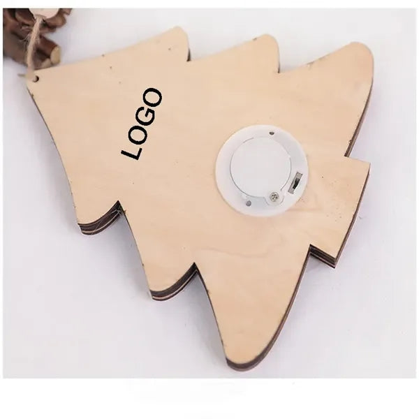 LED Christmas Hanging Wooden Ornaments