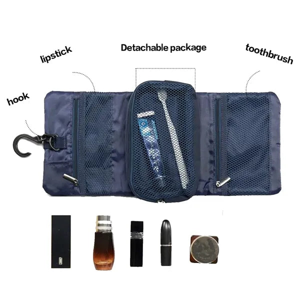 Buckle Foldable Toiletry Bag And Makeup Organizer Travel