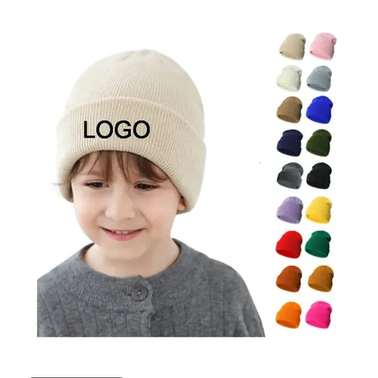 Acrylic Beanie With Cuffs Custom Winter Cap
