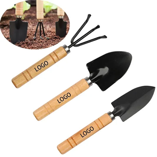 3pcs Mini Garden Shovel Tool With Wooden Handle