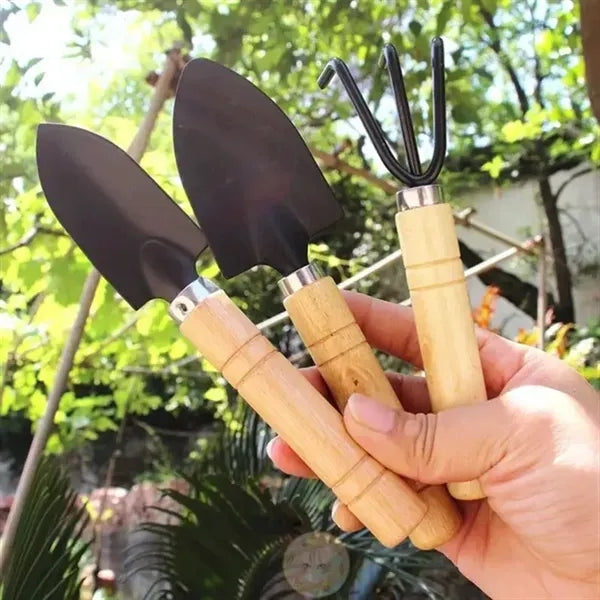 3pcs Mini Garden Shovel Tool With Wooden Handle