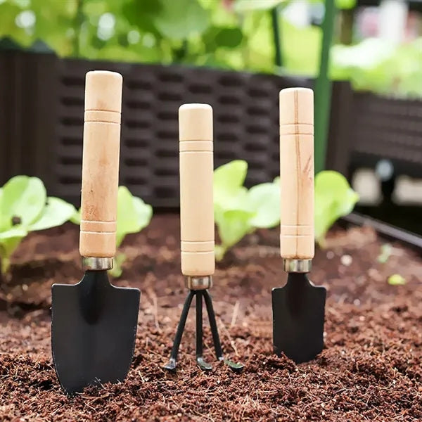 3pcs Mini Garden Shovel Tool With Wooden Handle