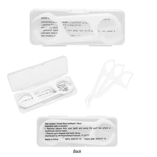 10 Pc. Dental Flosser Pick Kit