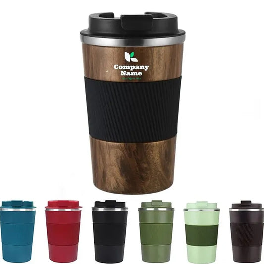 13oz/17oz Stainless Steel Wood Grain Insulated Tumbler