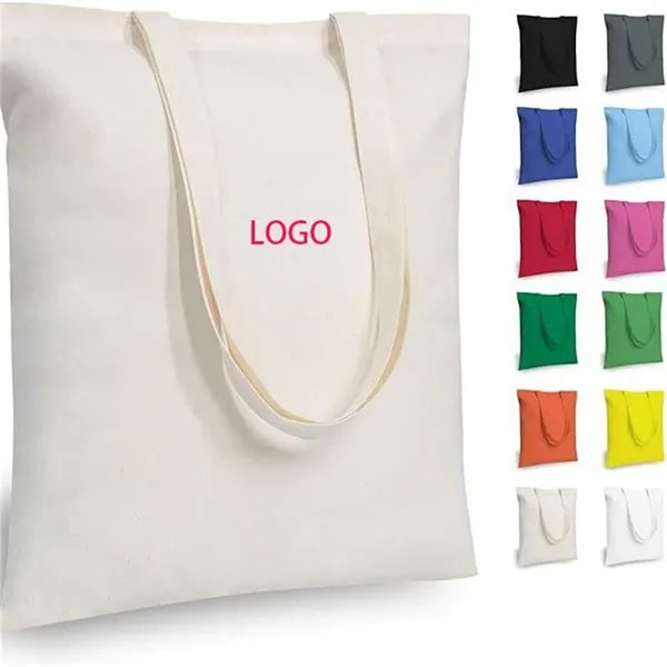 Eco-Friendly Cotton Canvas Tote Bag with Long Handles