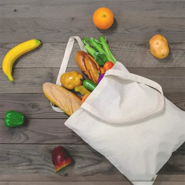 Eco-Friendly Cotton Canvas Tote Bag with Long Handles