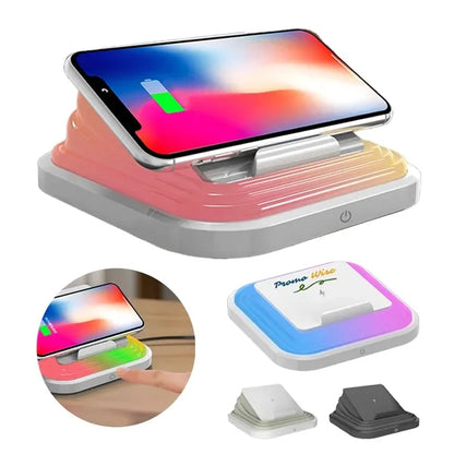 Foldable Ambient Light With Wireless Recharging Phone Holder