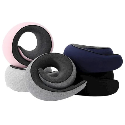 Portable U-Shaped Travel Neck Pillow with Storage Case