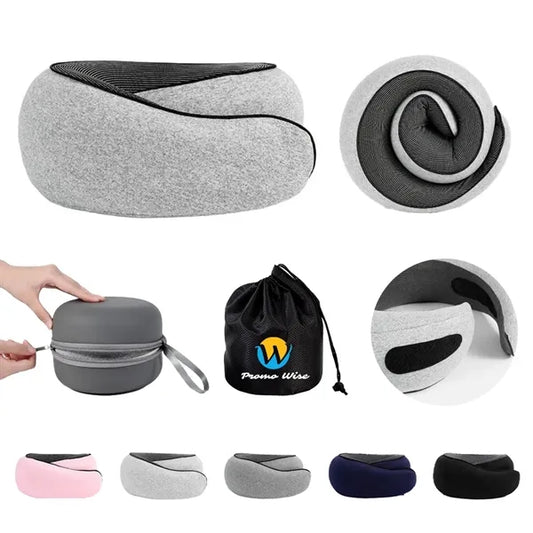 Portable U-Shaped Travel Neck Pillow with Storage Case