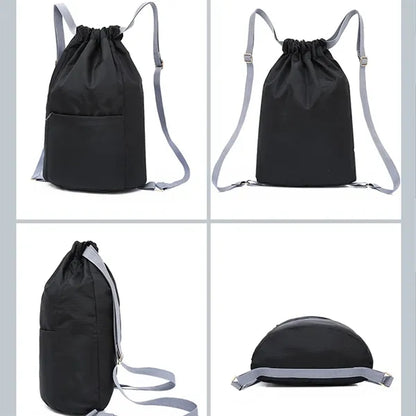 Large Drawstring Bag with Adjustable Shoulder Straps