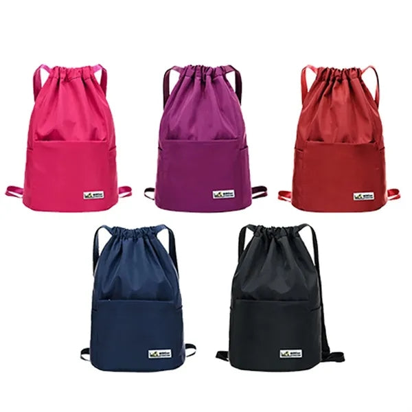 Lightweight Polyester Drawstring Tote Bag