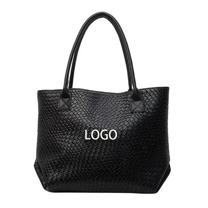 Vegan Leather Tote Bag with Magnetic Closure