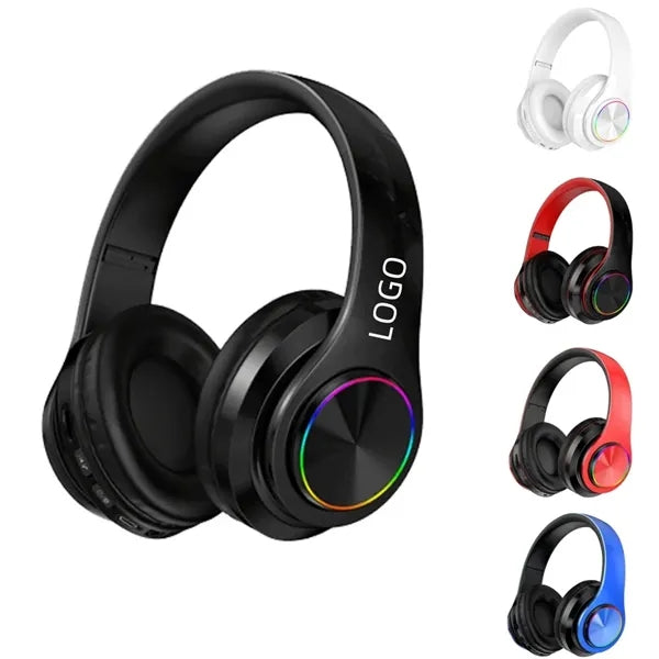 Wireless Headphones with LED Light