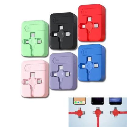 3 In 1 Multi USB Retractable Charger Cable Cord