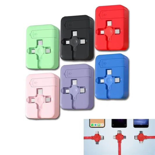 3 In 1 Multi USB Retractable Charger Cable Cord