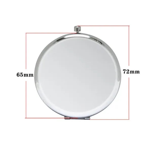 Double-Sided 1X/2X Magnifying Metal Pocket Makeup Mirror
