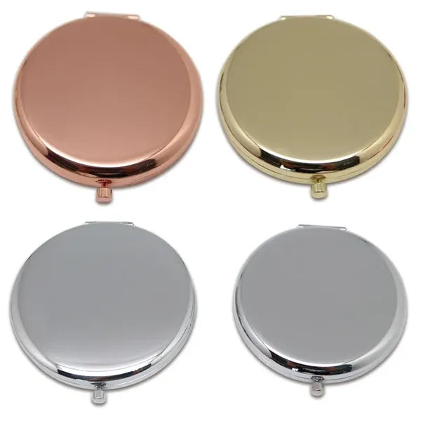Double-Sided 1X/2X Magnifying Metal Pocket Makeup Mirror