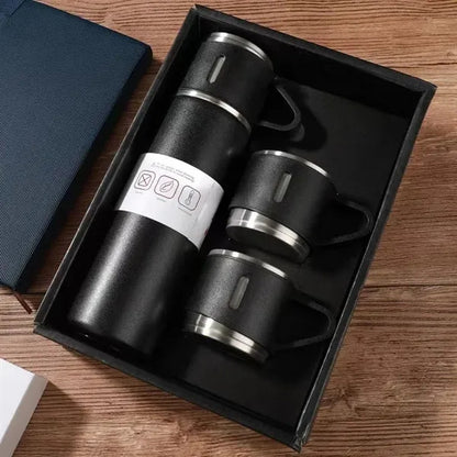 17oz Vacuum Flask Set with 2 Cups