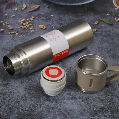 17oz Vacuum Flask Set with 2 Cups