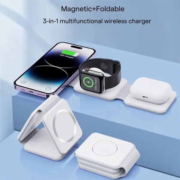 3 in 1 Foldable Magnetic Wireless Charger Dock