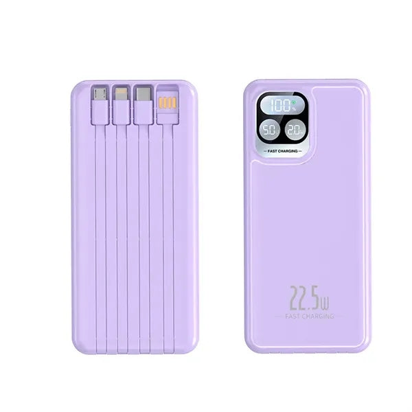 20,000 mAh 22.5W Power Bank with 4-in-1 Cable Fast Charge