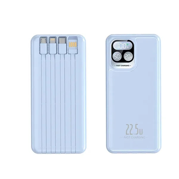 20,000 mAh 22.5W Power Bank with 4-in-1 Cable Fast Charge