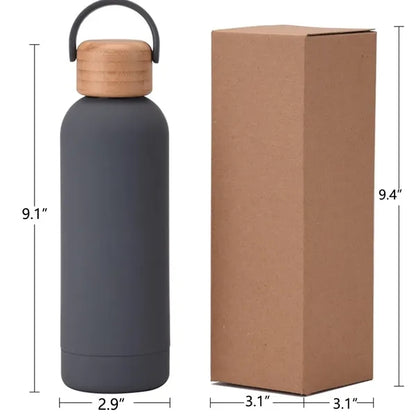 Thermos Cup With Bamboo Lid And Handle
