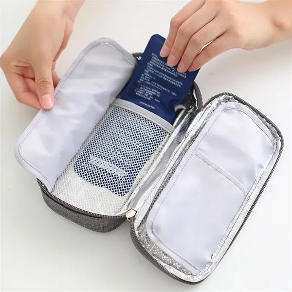 Insulin Diabetes Cooler Travel Case with 2 Ice Packs