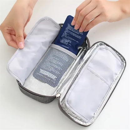 Insulin Diabetes Cooler Travel Case with 2 Ice Packs