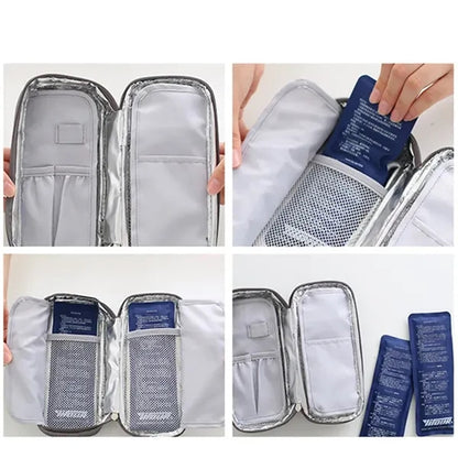 Insulin Diabetes Cooler Travel Case with 2 Ice Packs
