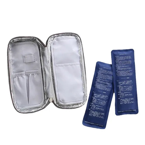Insulin Diabetes Cooler Travel Case with 2 Ice Packs