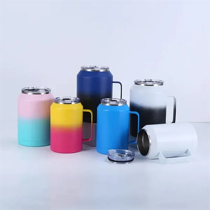Mug Tumbler With Handle And Straw