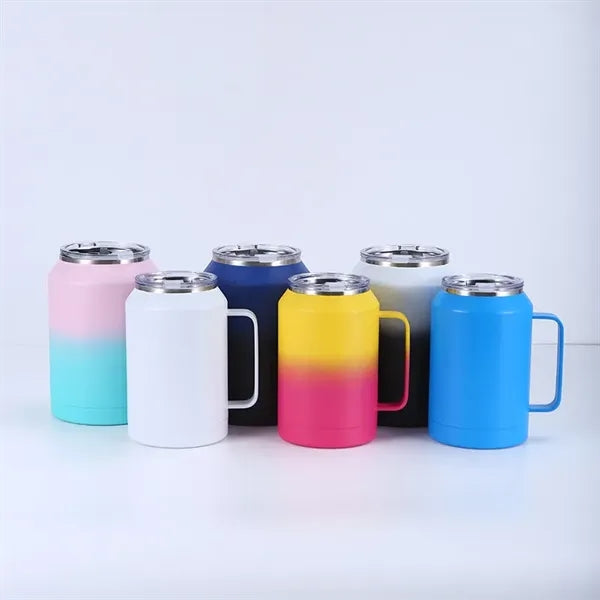 Mug Tumbler With Handle And Straw