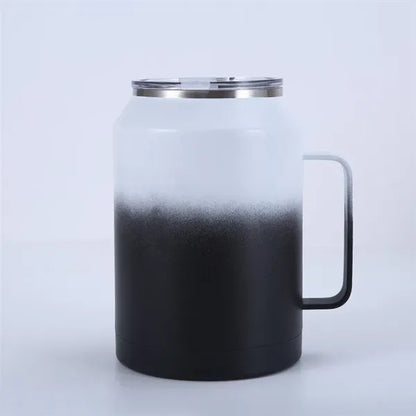 Mug Tumbler With Handle And Straw