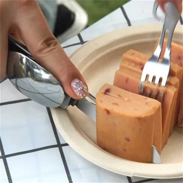 420 Stainless Steel Pocket Knife Multi-tool Portable Fork
