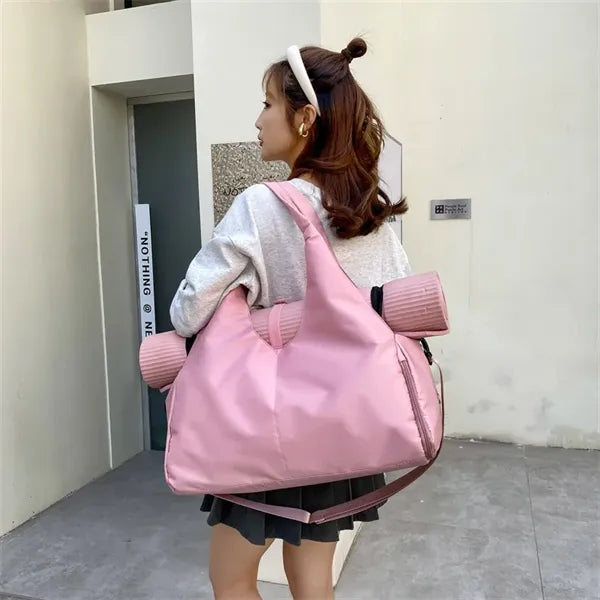 Large Yoga Gym Bag with Wet and Dry Compartments